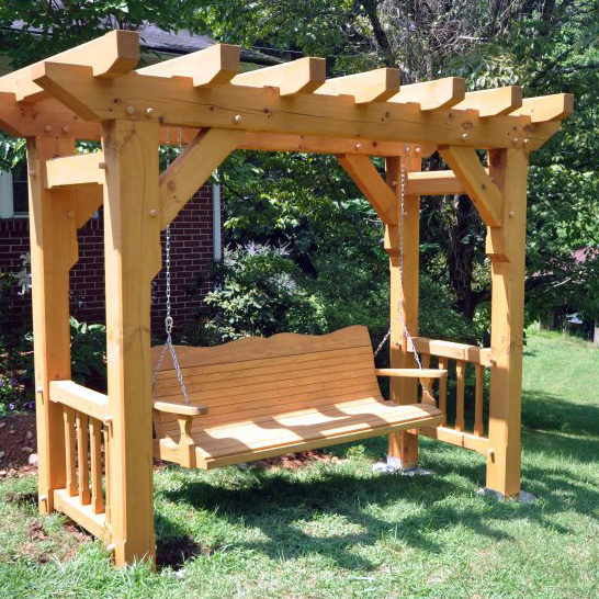 Timber Frame Gazebo Swing