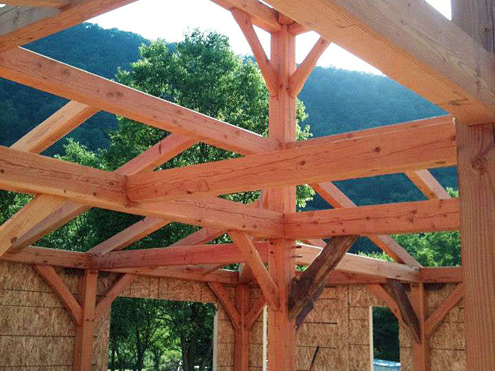 Adirondacks Timber Frame Home Adirondacks Timber Frame home under construction