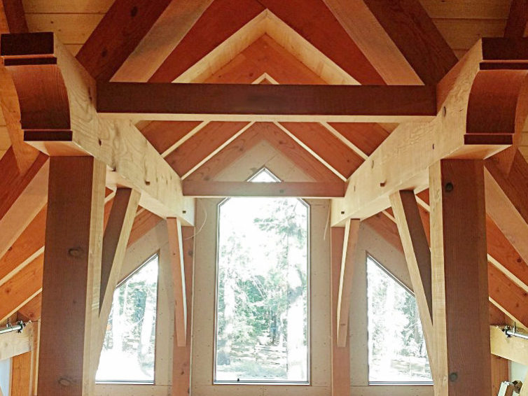 Mammoth Lakes Timber Frame ceiling view Mammoth Lakes Timber Frame ceiling view