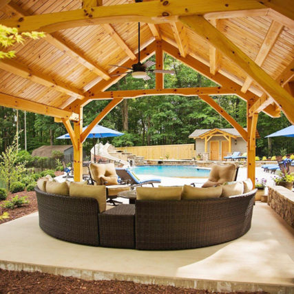 Pool House Interior View