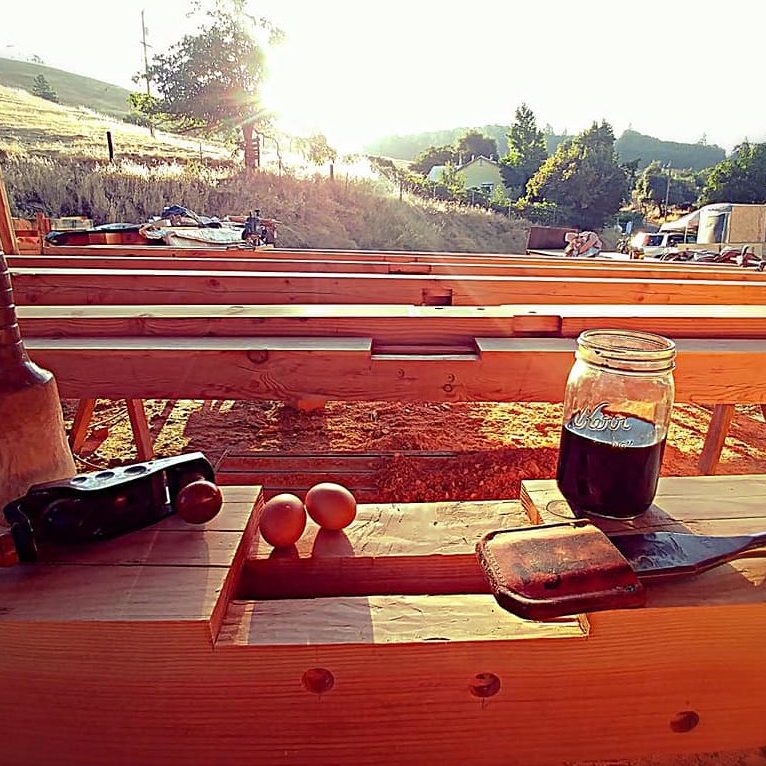 Northern California barn at sunset