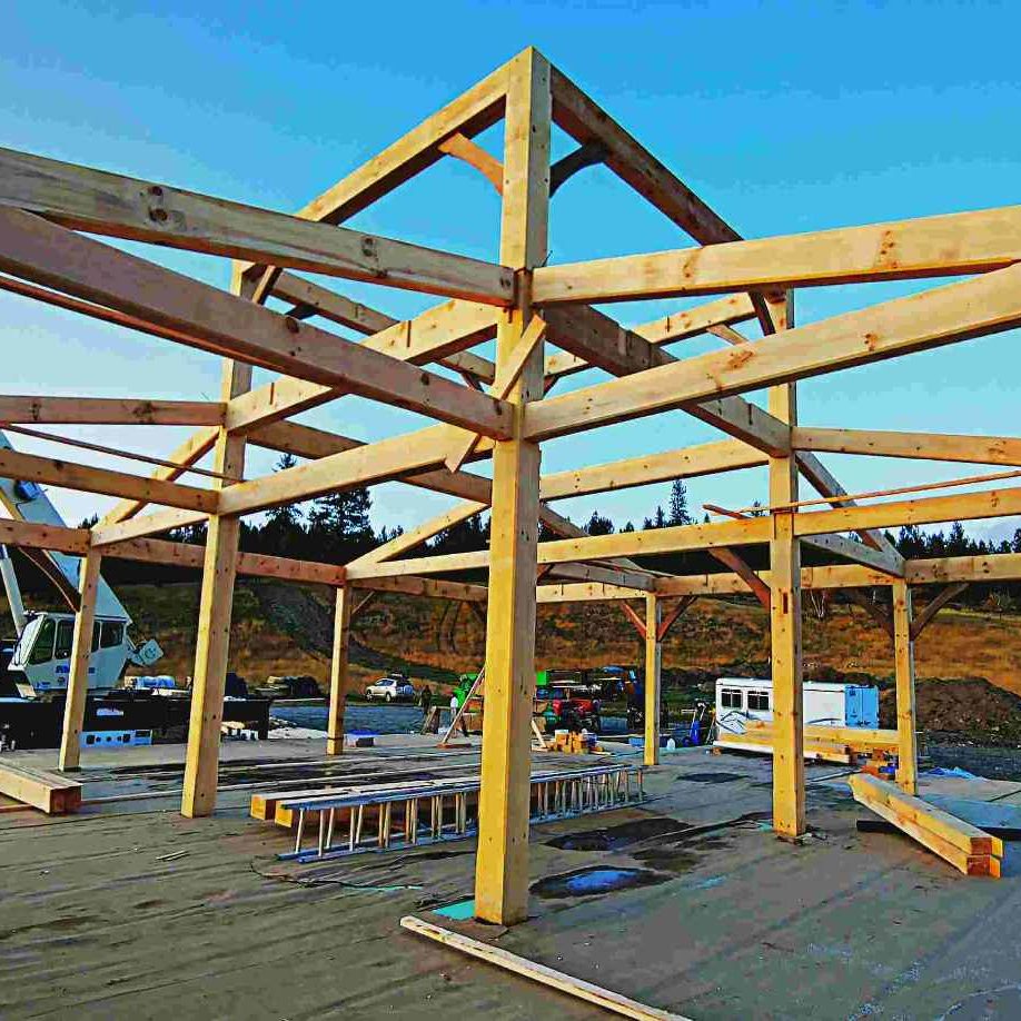 Lake Roosevelt home under construction