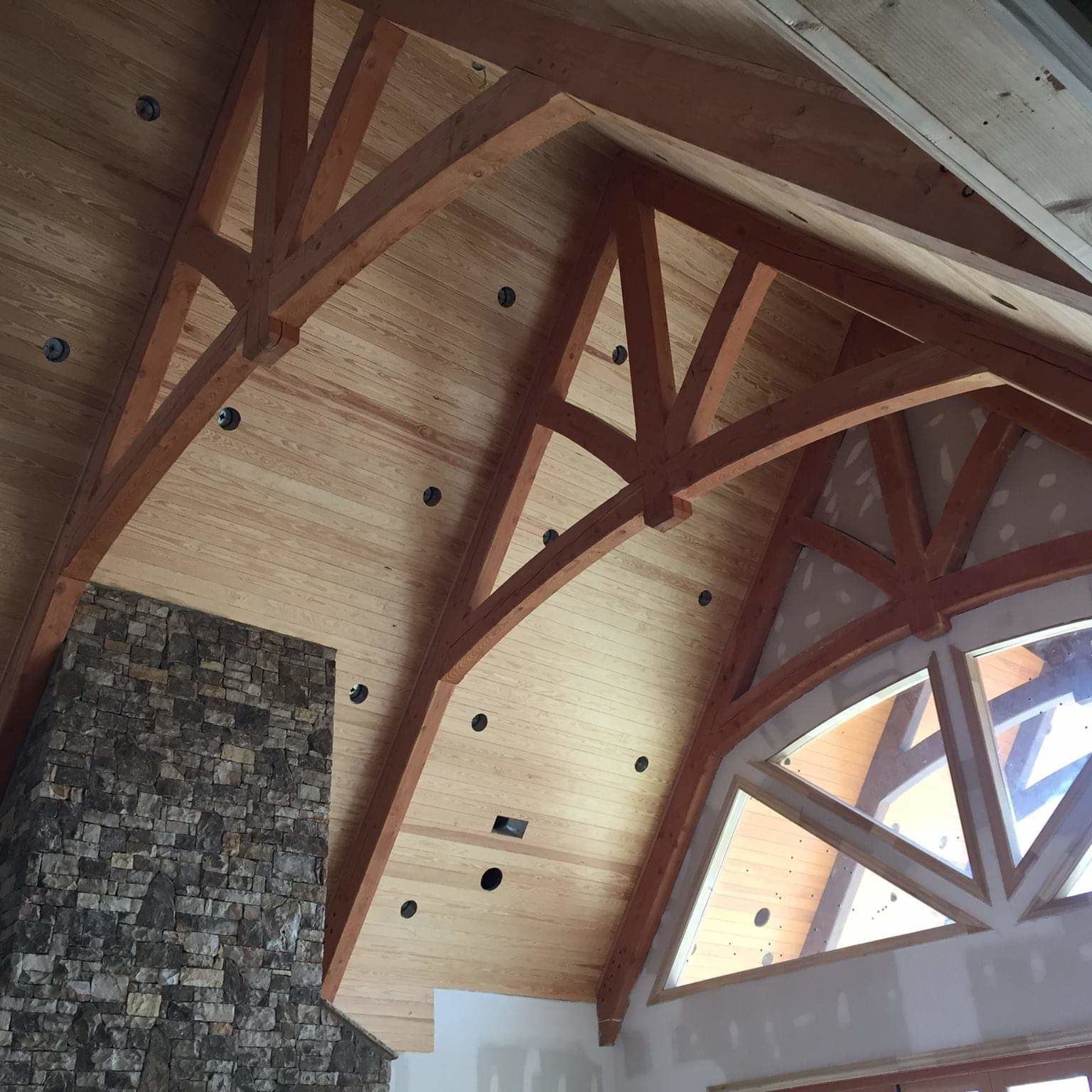 Ceiling Trusses in Mammoth Lake House