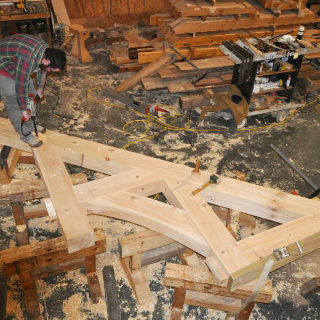 Truss under construction